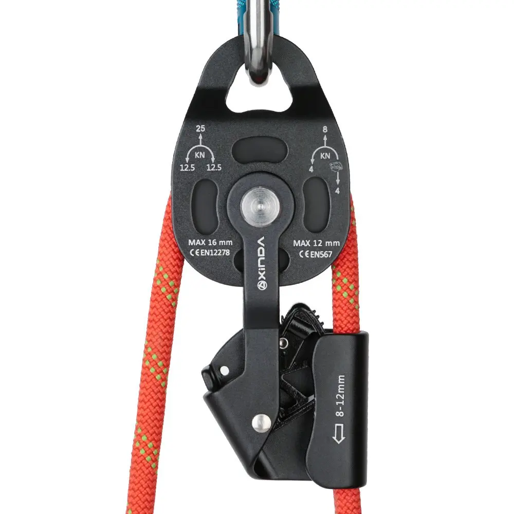  High Quality Heavy Lifter Torrential Riser Pulley Puller Rope Lifting Equipment Climbing Outdoors