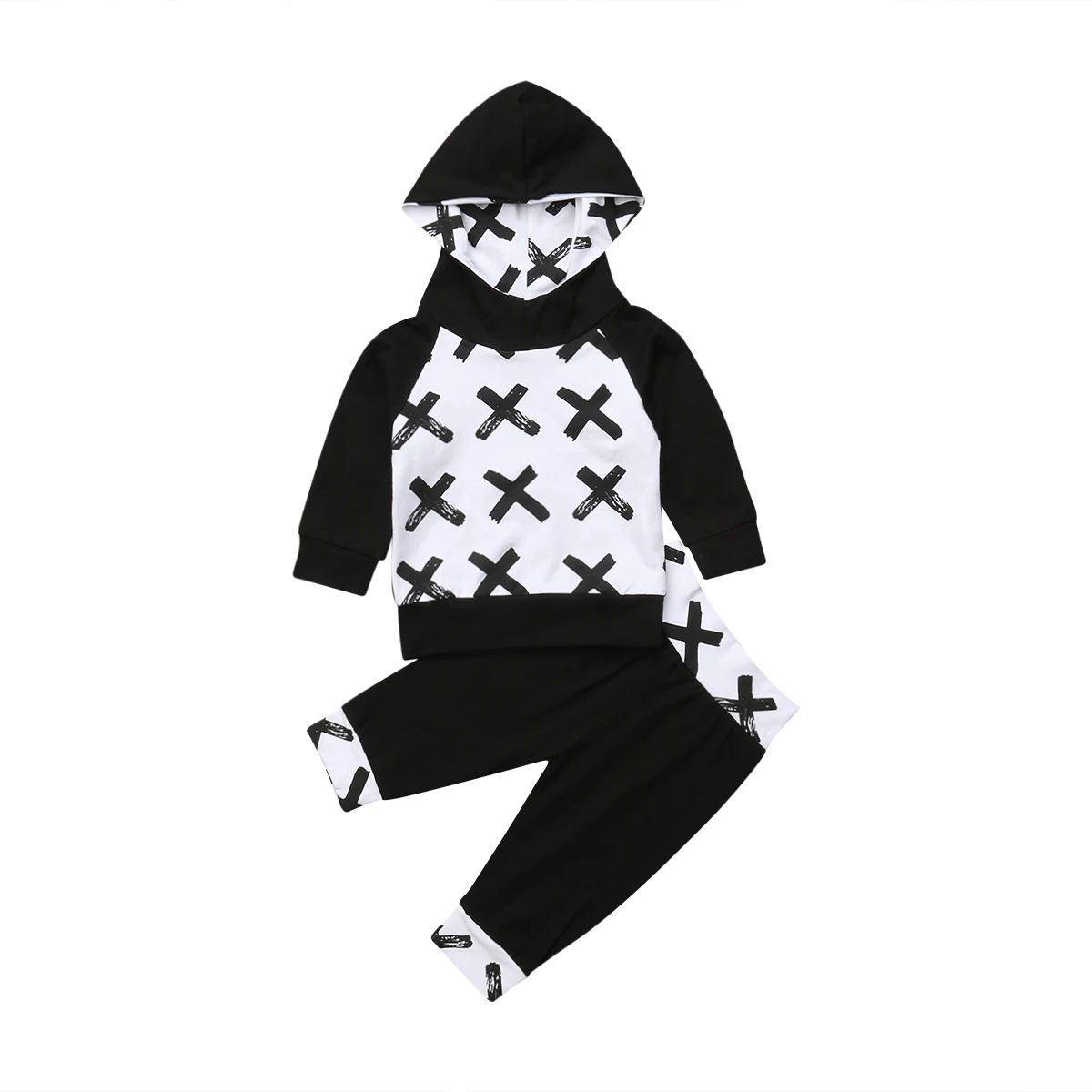 Brand New 2PCS Set Newborn Toddler Baby Girls Kids Hooded Hoodies