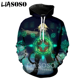 

LIASOSO Winter New Men Women Sweatshirt 3D Print Anime Youjo Senki Saga of Tanya the Evil Hoodie Long Sleeve Top Pullover B086-1