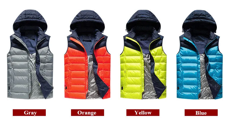 FALIZA, Мужская зимняя верхняя одежда, USB, инфракрасный, умный, нагревательный жилет, куртка, электрический, тепловой, теплый внутри, повседневное пальто, жилет с капюшоном, MJ115