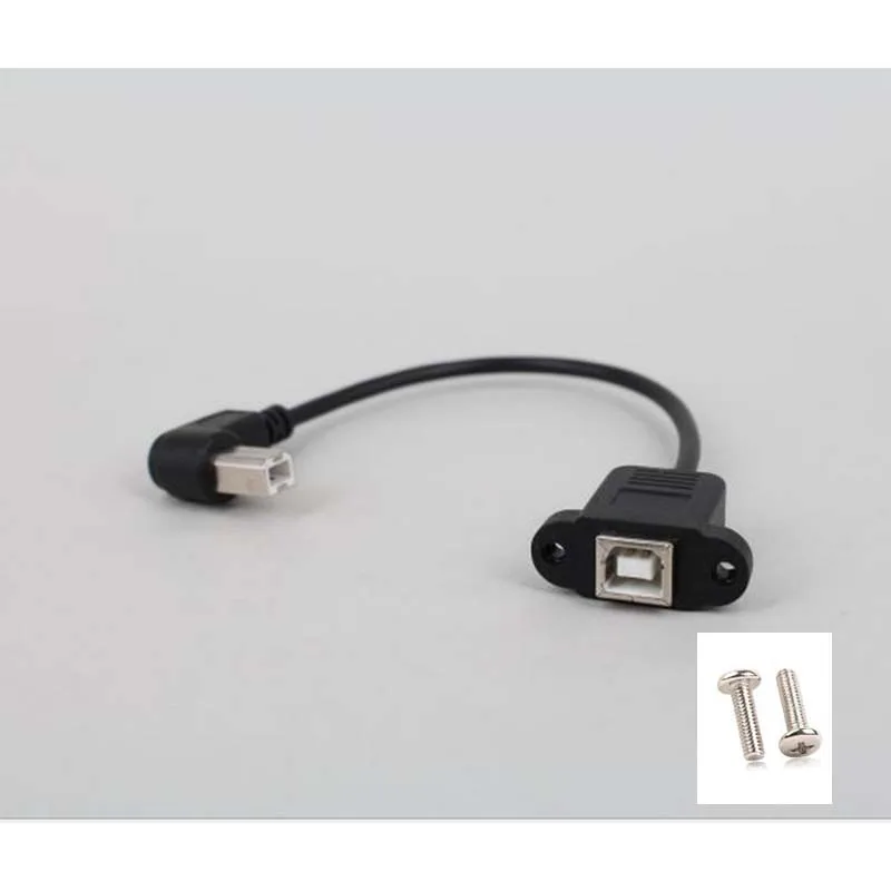 10 шт. 90 ° USB2.0 мама к принтеру сканер B папа кабель Шнур свинцовый и винтовой замок g