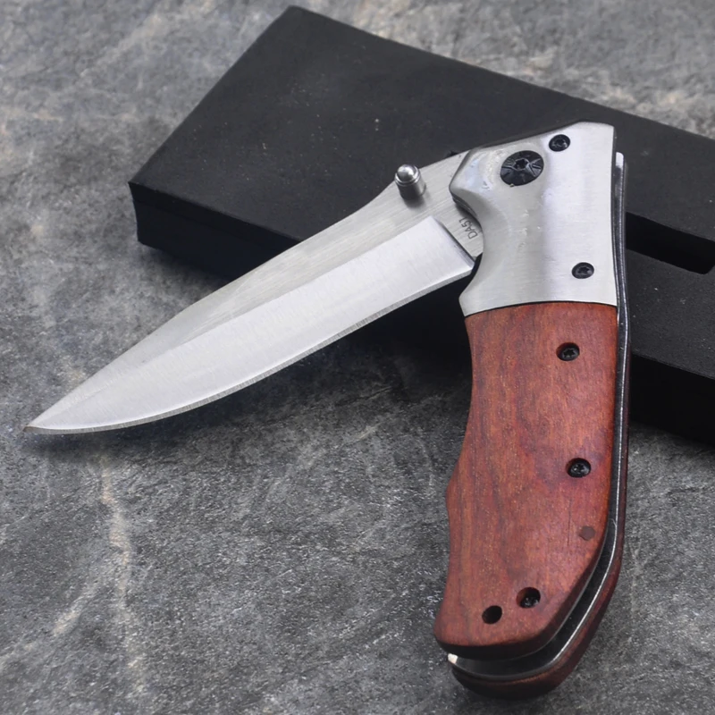

Hot folding blade knife 7Cr13 Blade Rosewood Handle Tactical Knife Pocket Camping Tool Hunting Knife Survival knives