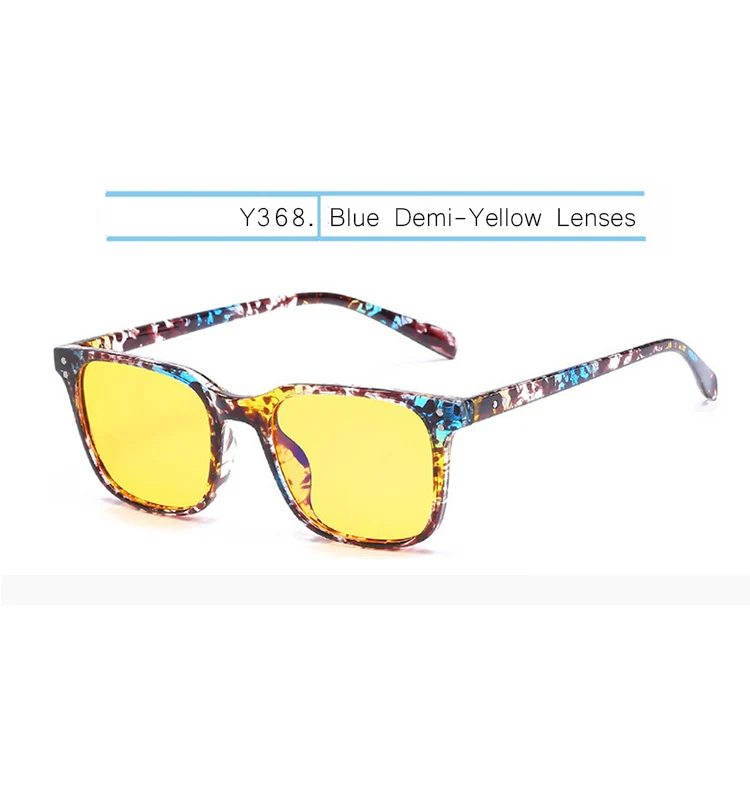 IVSTA TR90 анти синий лучи супер светильник очки по рецепту очки Рамка для женщин Близорукость компьютерный синий светильник Блокировка игры Мужчины - Цвет оправы: Blue Demi-Yellow