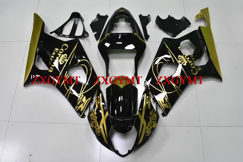 Fairing for GSX R 1000 2003 - 2004 K3 Fairing Kits GSX-R1000 03 Black Gold Abs Fairing GSXR 1000 2003