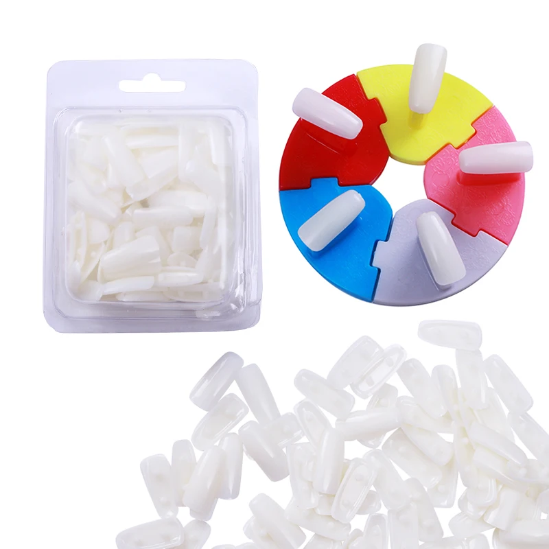 

100 Pcs Nail Tips Full false Tips Manicure Removable Practice Holder Display Stand Nail Art Exhibition Tool Set