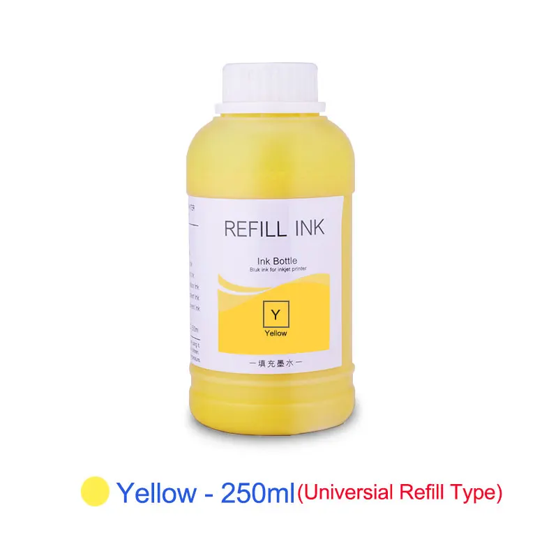 250ml Universal Refill Pigment Ink For HP 178 364 564 655 670 711 862 920 932 933 934 950 951 952 953 954 955 Printer Ink For HP - Цвет: 1 PCS - Yellow