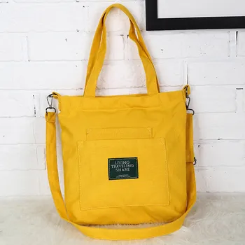 

Women's Canvas Bags Shoulder Environmental Shopping Bag Tote Package Fashion Crossbody Bags Casual Handbag Mochila J#