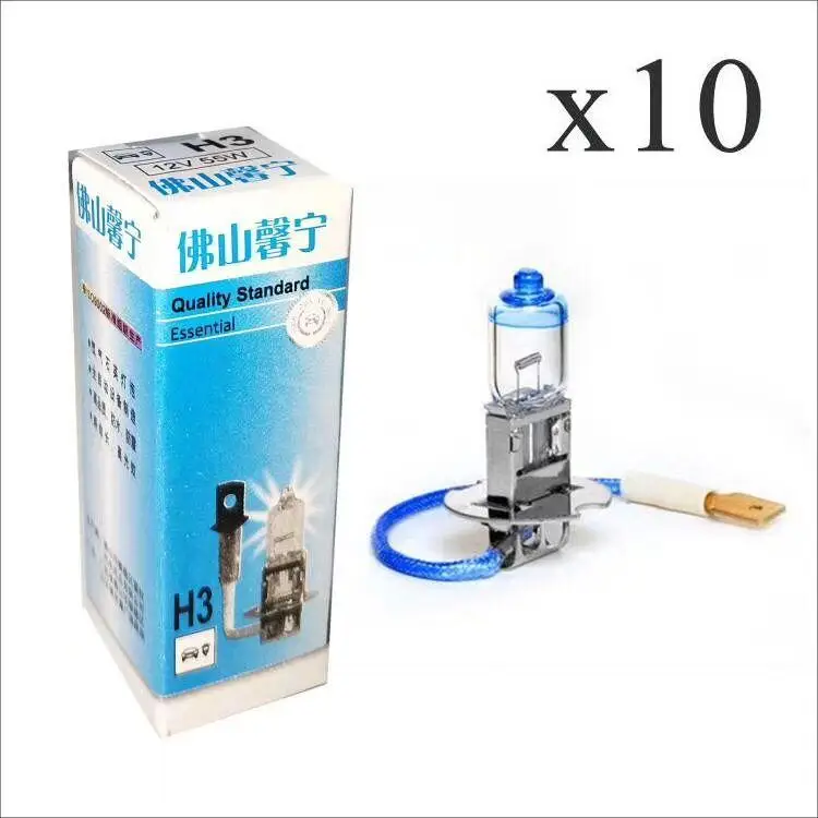 Goede SOTITO H3 12 v 55 w 5000 k Auto halogeen koplampen Super helder wit licht Auto Licht Buurt gloeilampen (10 stks DC 12 v)