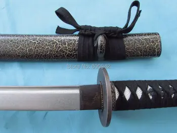 

HANDMADE JAPANESE KATANA CAVALRY SWORD FOLDED STEEL BLADE- WOOD SCABBARD