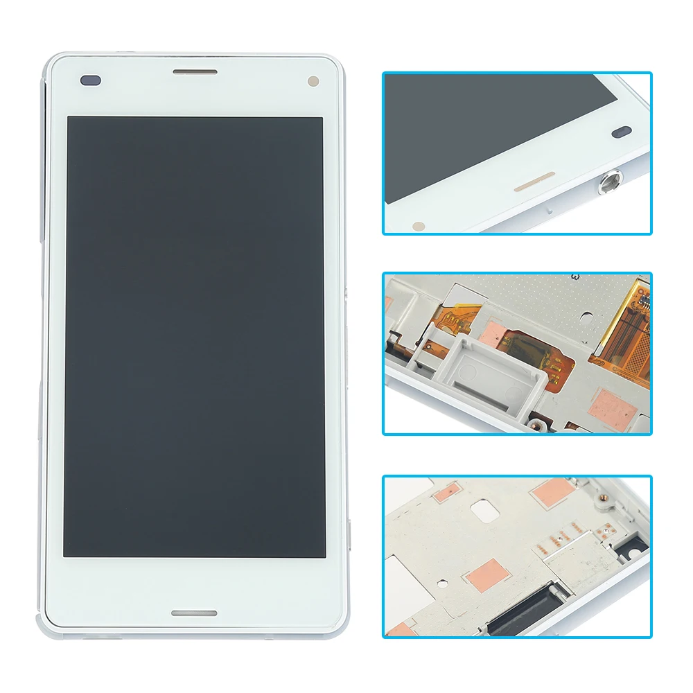 imágenes para 4.3 "pulgadas LCD Blanco Para El Mini Sony Xperia Z3 Compacto D5803 D5833 Pantalla LCD de Pantalla Táctil con Digitalizador + Capítulo del bisel imágenes para 4.3 "pulgadas LCD Blanco Para El Mini Sony Xperia Z3 Compacto D5803 D5833 Pantalla LCD de Pantalla Táctil con Digitalizador + Capítulo del bisel