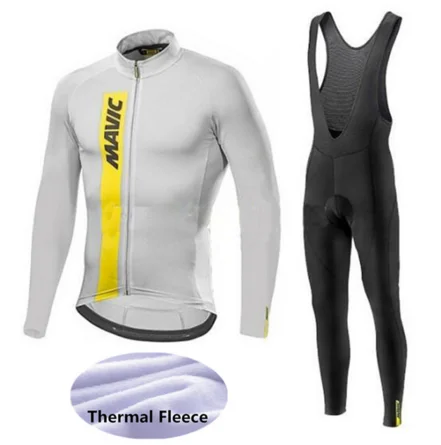 

2018 New MAVIC Pro Winter Thermal Fleece Mavic Cycling Jersey Cycling Set Bike Bicycle Wear MTB Cycling Clothing Ropa Ciclismo
