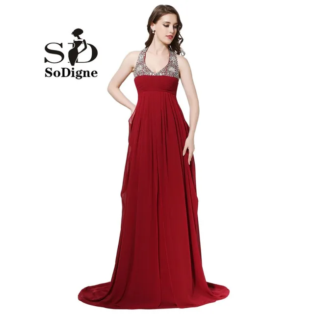 Vestido de noche 2018 sodigne diseño imperio vestidos de gala burdundy el vestido largo más el tamaño una línea partido vestido|designer gowns|party gowndesigner gowns - AliExpress
