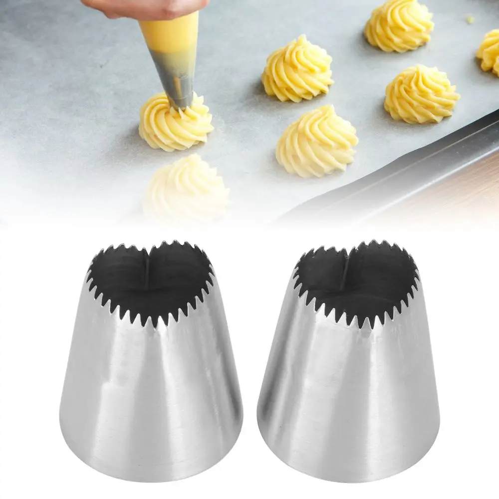 

1 pcs/ Icing Piping Nozzles Stainless Steel Heart-shape Cake Decorating Tips DIY Cream Cupcake Pastry Kitchen Bakery Cake Decor