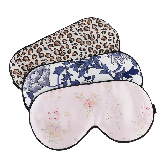 1PC 100 Soft Silk/Polyester Sleeping Eye Mask Eyewear Travel Sleep Aid