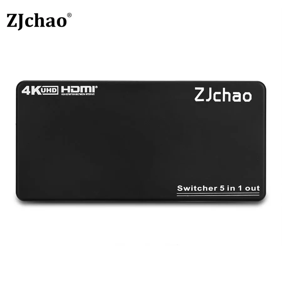 

HDMI Switch Splitter of IR Remote 5 Port HDMI Splitter 5 in1 Hub Box Auto Ultra For HDtv 4K x 2K 3D 1080p HD 1.4 Top Quality