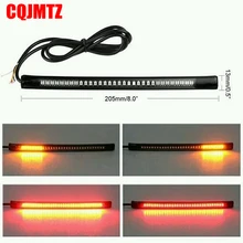 48SMD Motocicleta LEVOU Barra de Luz Tira Cauda Brake Parar Ligue Matrícula Signal Luz Âmbar Vermelho Lanterna Traseira Integrada