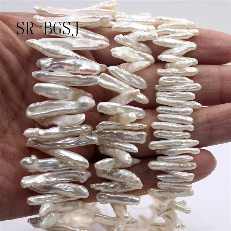

Free Shipping Select by Size Baroque Teeth Freeform Natural Freshwater Pearl Jewelry Beads Strand 15"