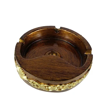 

Creative Resin Imitation Wood Grain Ashtray Crafts Carved Ashtray Bar Living Room Tea Table Ornament Home Decor Furnishing Gifts
