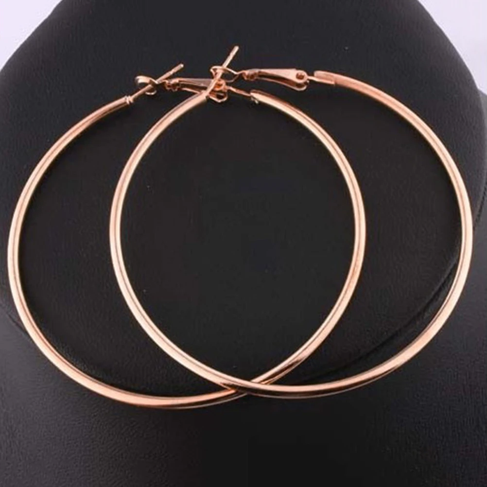 

Boho Style Vintage Alloy Silver/gold-color Round Loop Hoop Earrings Party Jewelry Personality Super Big Circle Earrings