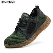 Мужская и женская обувь со стальным носком; воздухопроницаемые рабочие кроссовки; дышащая обувь; Прямая поставка; Мужская обувь с шипами; Y