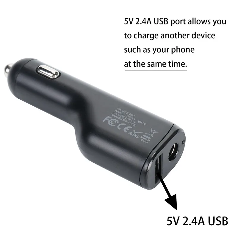 48W 12V 3.6A Car Charger Adapter Charger For Microsoft Surface Pro 1 Pro 2 RT&RT2 Laptop Power Supply Cable With 2.0 USB Port