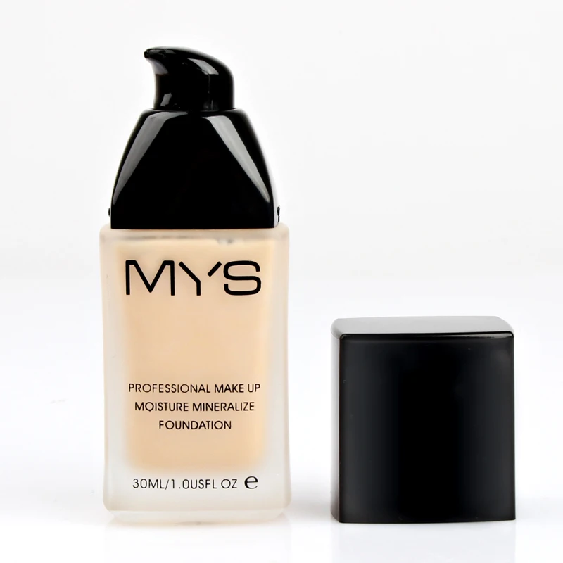 

MYS brand 6 Colors Makeup Face Liquid Foundation Cover Concealer Long Lasting Waterproof Moisturizing Bronzer Base Make Up