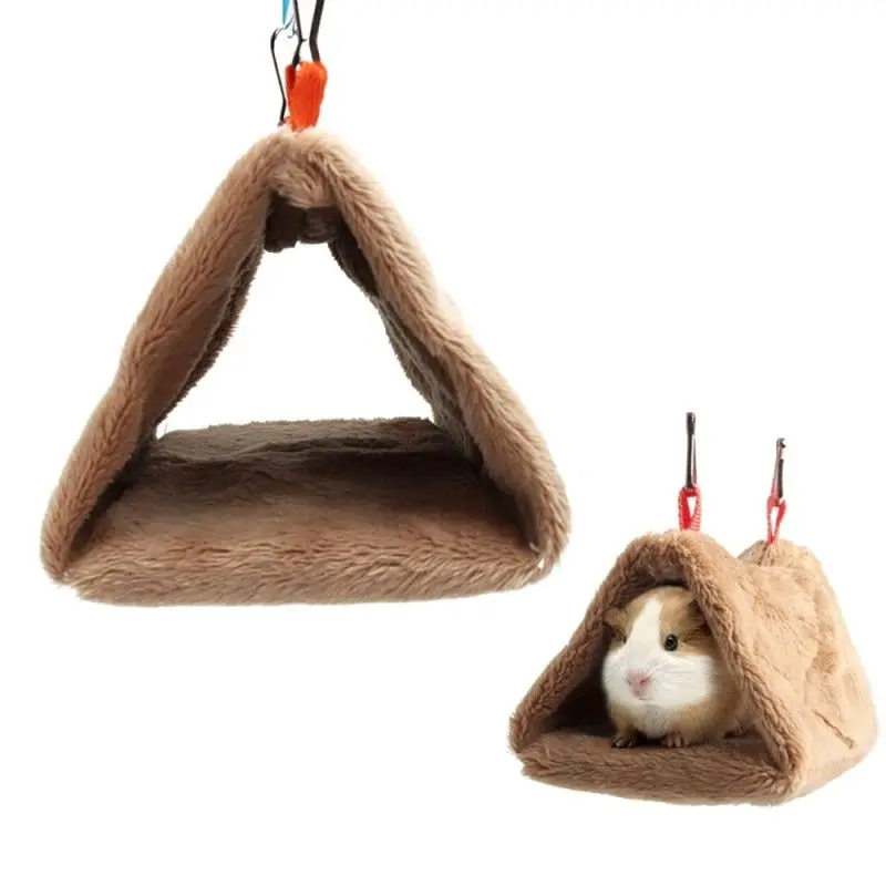 Fashion Solid Pet Bird Parrot Plush Parakeet Budgie Warm Triangle Hammock Cage Hut Tent Bed Hanging Cave