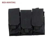 Тройной подсумок для M4 Molle system военный страйкбол охотничий жилет тактический винтовочный пистолет маг держатель