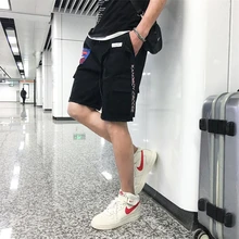 Мужские шорты в стиле хип-хоп, винтажные камуфляжные брюки карго с боковыми карманами, уличные повседневные штаны-шаровары в стиле милитари, брюки с потертостями