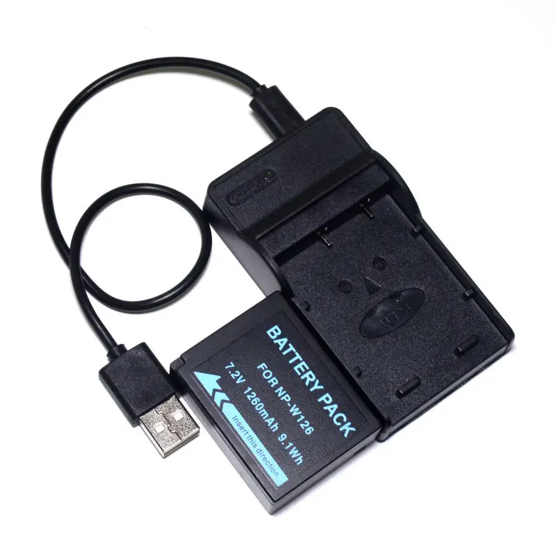 NP-W126S Батарея+ USB Зарядное устройство для ЖК-дисплея с подсветкой Fujifilm X-A1 A2 X-A3 X-A10 X-E1 X-E2S X-M1 X-Pro1 Pro2 X-T1 X-T2 X-T10 X-T20 X100F Камера