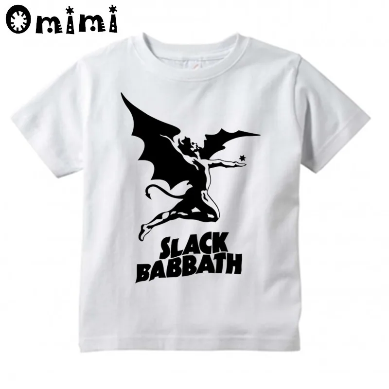 

Children Classic Heavy Metal Rock Band Black Sabbath Design Tops Boys/Girls Casual T Shirt Kids Cool White T-Shirt