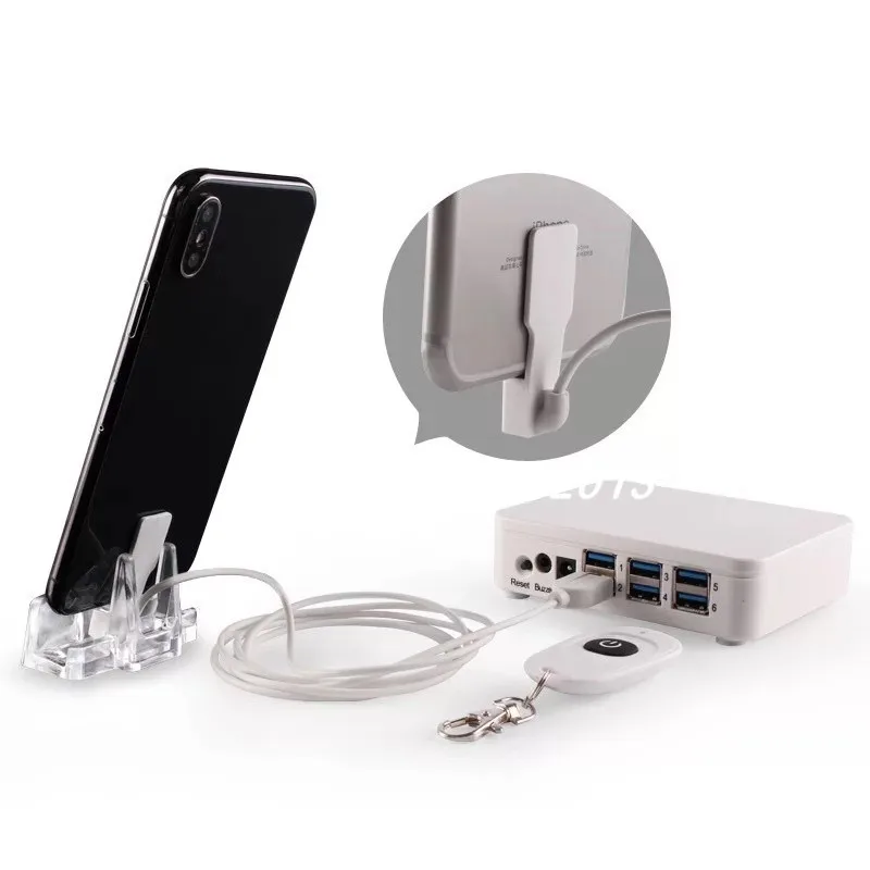

4 6 8 10 Port Mobile Phone Security Stand Tablet Display Alarm iphone Anti-theft System Ipad Charging Box For Apple Retail Store