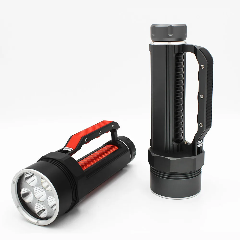 

KC fire DL0049 6* XML-L2 professional diving hand lamp 7000LM 2*32650 battery outdoor mountaineering camping diving flashlight