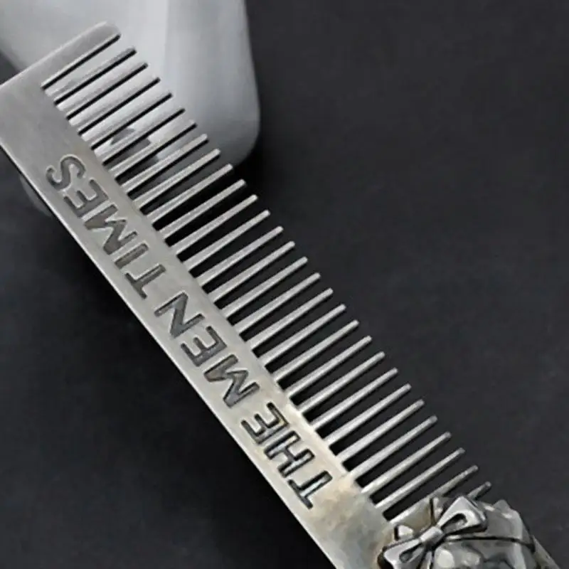 1 шт. Серебряный шаблон для формирования бороды Металлическая Расческа для бороды для мужчин приспособление для выравнивания бороды