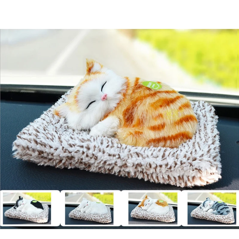 

Bamboo charcoal adsorption cat Environmental protection Simulation toy cat Electronic pet plush animals Meow cat