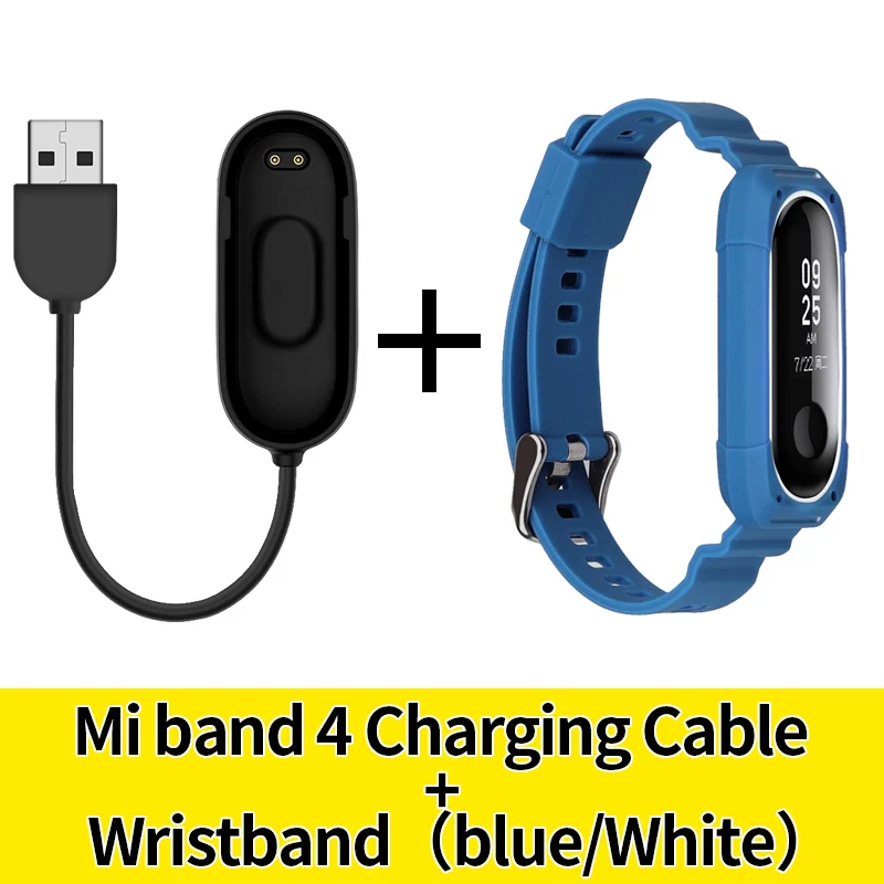 Ремешок на запястье для xiaomi band 4 силиконовый ремешок mi band 4 NFC usb зарядный кабель для mi Band 4 сменный Шнур зарядное устройство аксессуары - Цвет: 2368