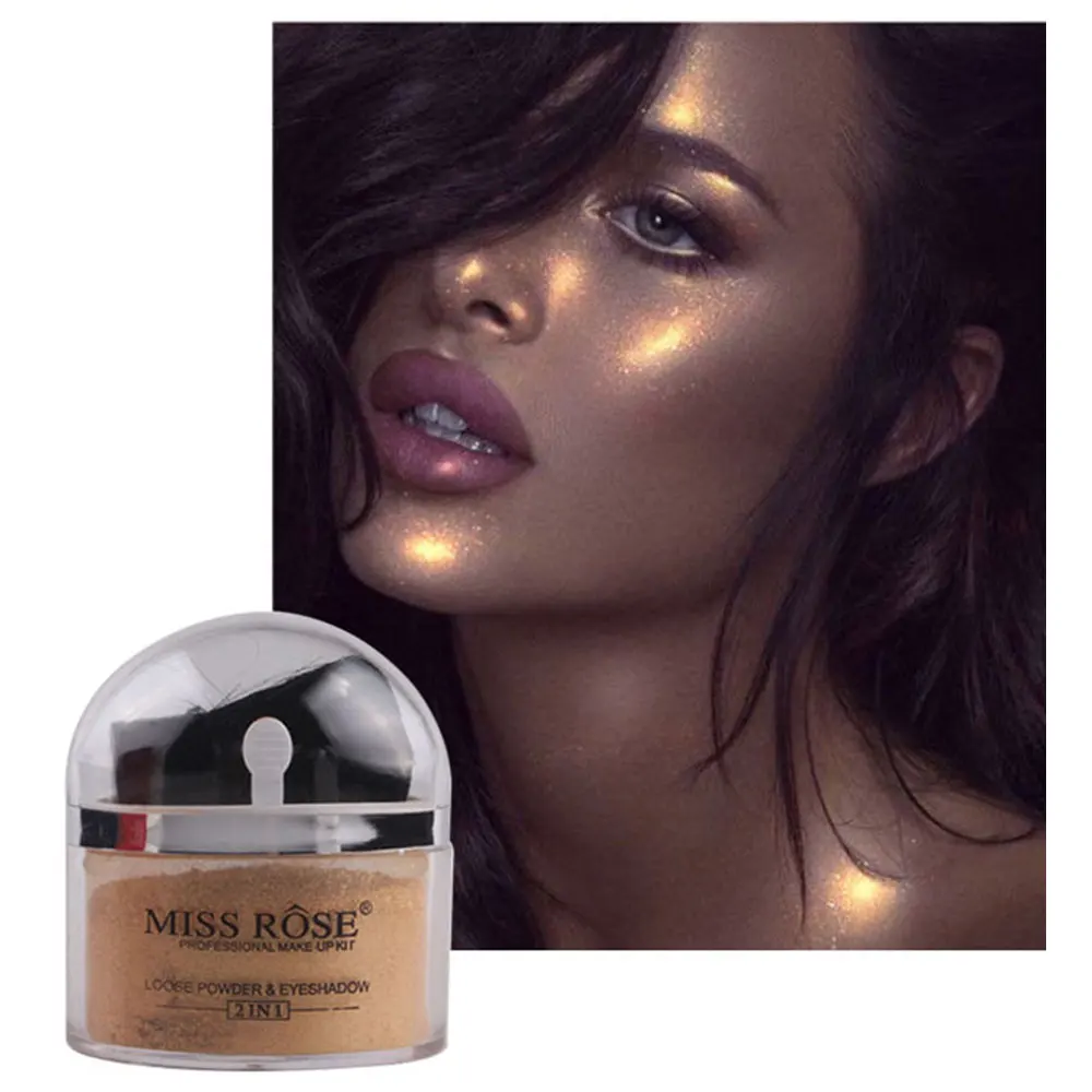 Осветитель для лица Highlighter Порошок Пигмент Макияж Профессиональный Золотой Серебряный Блеск тела Powder порошок бронзатор светящийся набор