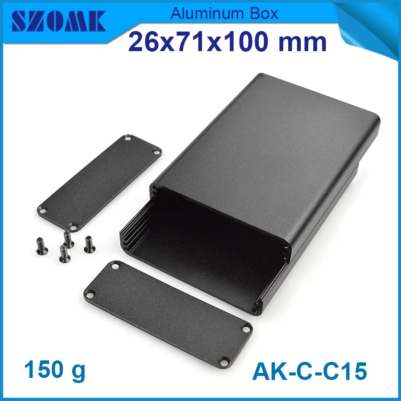 

4pcs/lot szomk anodizing aluminium cabinet in black distribution housing for LED control 26*71*100mm