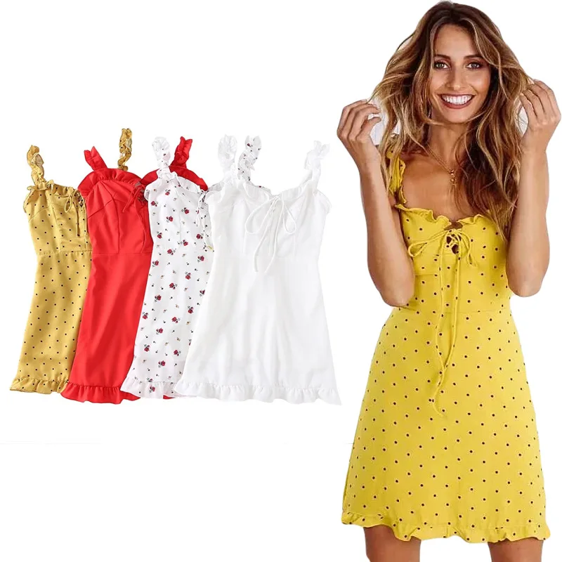 

Sling dress 2018 spring and summer new European and American style ladies dress women short dress club dress