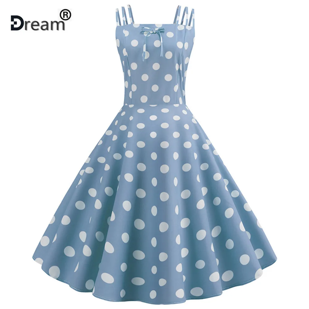 Летние женские платья в стиле Хепберн Ретро стиль винтажные Vestidos 50 s 60 рокабилли