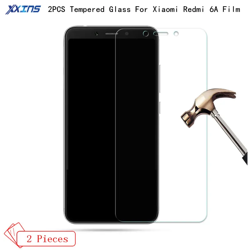 

2 PCS lot Tempered GLASS For Global Version Xiaomi Redmi 6A 6 A 2GB 16GB Smartpho 9H Screen Protector Cover on