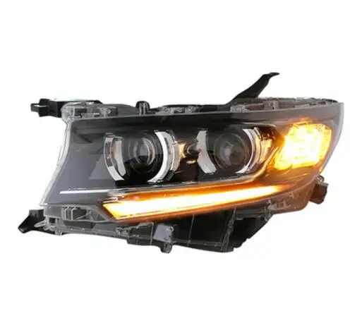 

2pcs head lamps car styling For Cruiser Prado headlights 2017 2018 2019 LED Taillight h7 Bi Xenon Beam Lens Yellow Turning