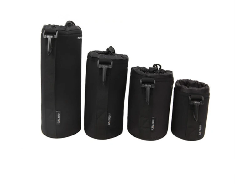 Camera lens bag Soft Neoprene Waterproof DSLR Lente Cover Case stora S M L XL Soft Nylon for Canon Nikon Sony Pentax DLSR Camera