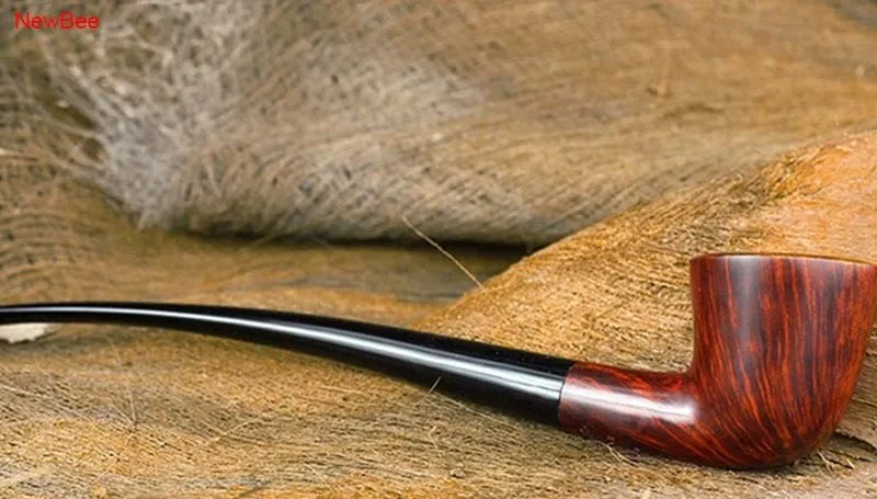 3 imported briar wood pipes handmade long stem pipes for reading flavored tobacco pipes