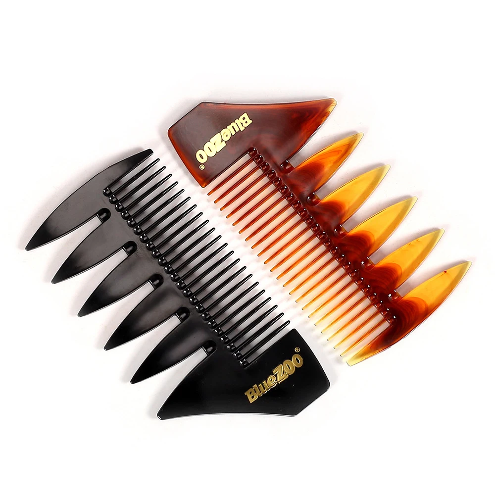 

Vintage Men Stylish Hair Comb Curls Oil Double Side Head Large Wide Tooth Insert Modeling Hairbrush Salon Barber Styling DIY