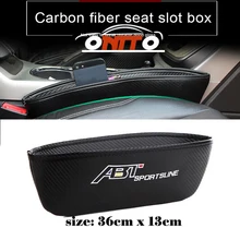 1 шт. углеродное волокно для ABT логотип значок для VW Audi аксессуары Catch Catcher сиденье щелевой зазор карман органайзер для перчаток слот