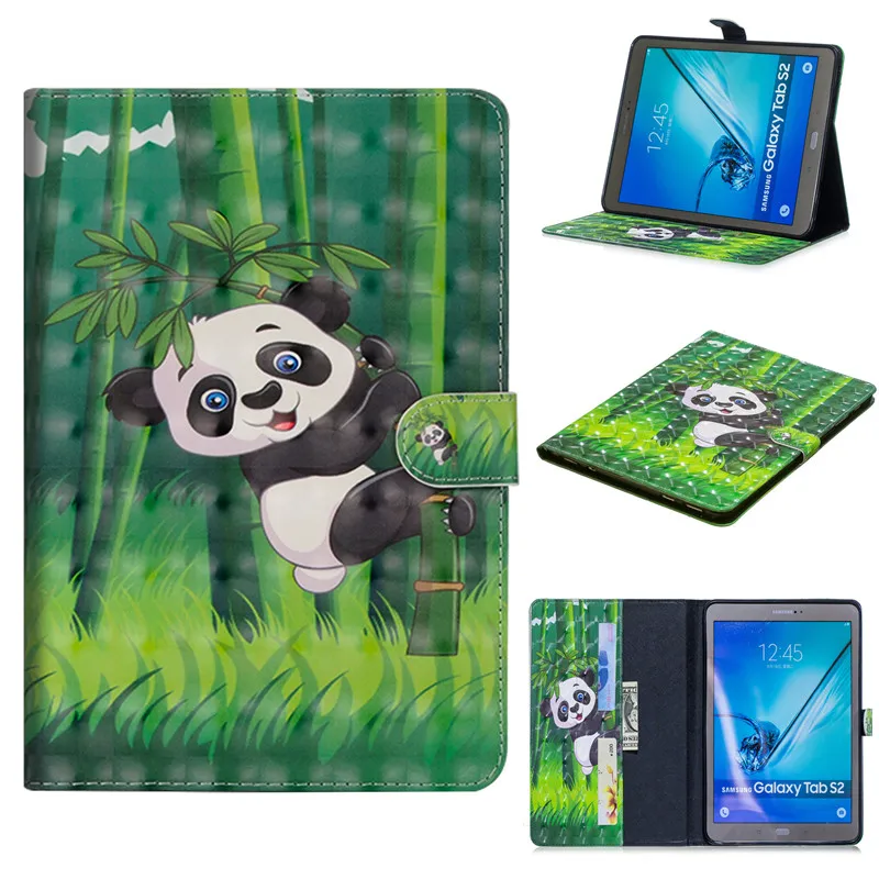 Новый чехол кошелек для Samsung Galaxy Tab S2 9 7 T810 T813 T815 T819 дюйма ТПУ кожа 3D мультяшный