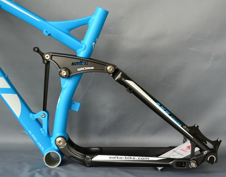Sale SALTO Full Suspension Frame Mountain Bicycle Shock Absorber Frame 26ER Aluminum Alloy Soft Tail Downhill Bicicleta Cadre Parts 16