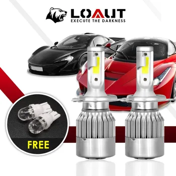 

C6 H4 Headlights 72w 7600lm H4-3 9003 HIGH LOW Replacement Light Bulbs Automobiles 6000K Parking DUAL BEAM Truck Car auto set