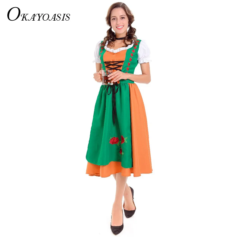 OKAYOASIS Women Oktoberfest Costume Bavarian Party Cosplay Adult Female